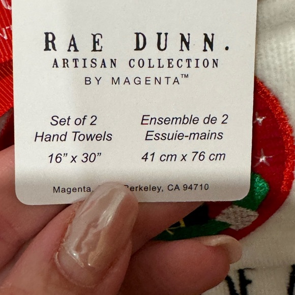 Rae Dunn - Hand Towels, 2 pack. Son of a Nutcracker - Picture 4 of 4